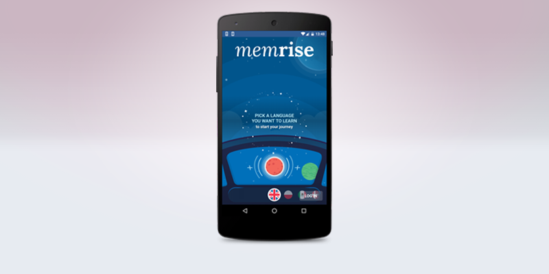 スマートフォンの画面にあるMemriseのロゴ